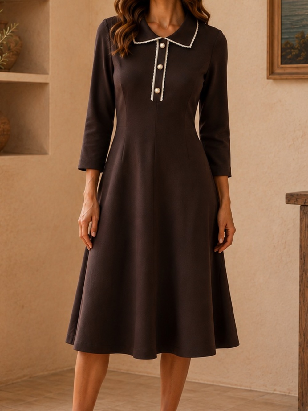 Nanette Lepore Vintage Brown Short Dress